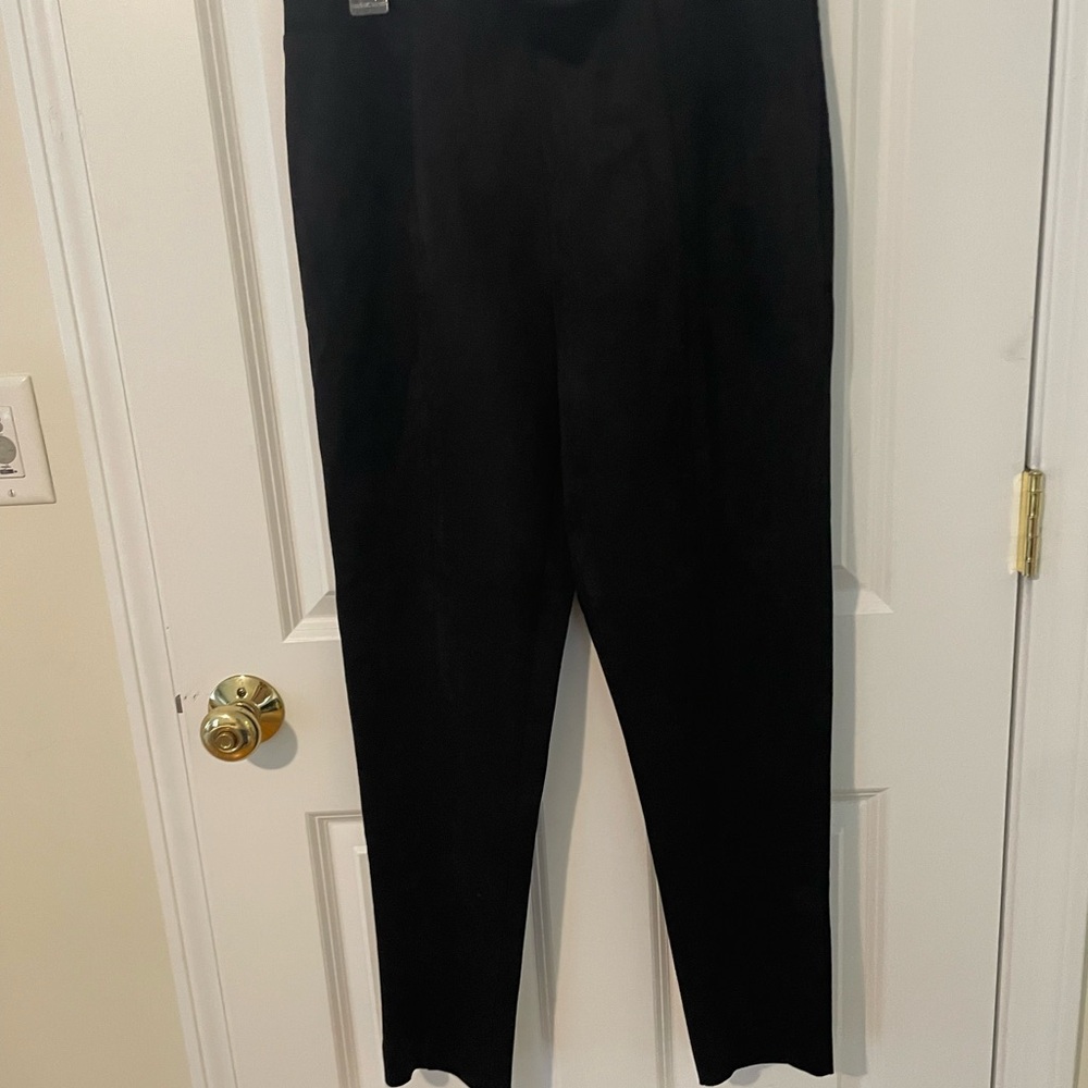Primark woman’s Elegant Black Dress Pants faux suede 12